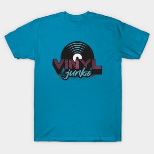 Retro Vinyl Junkie // Vintage Record Collector T-Shirt